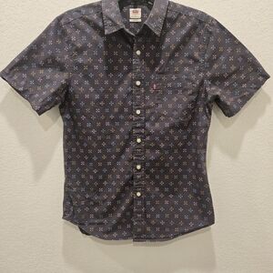 Men's Navy Patterned Shirt